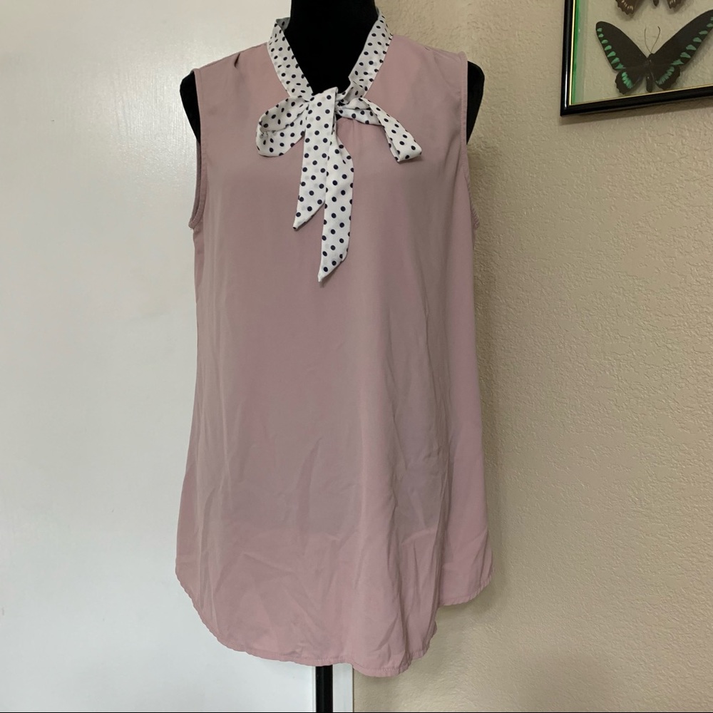 Messic pink t-shirt with polka dot